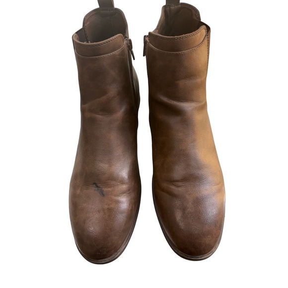 Frye Men's Brown Leather Chelsea Ankle Boots Size 13M Side Zip